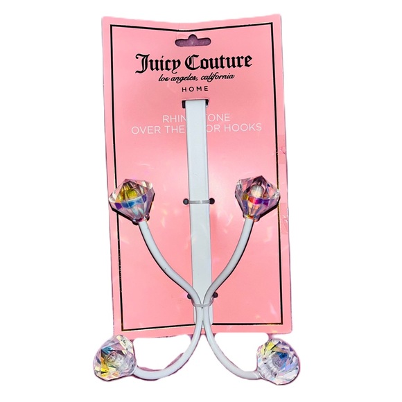 Juicy Couture Other - Juicy Couture Home Rhinestone Over the Door Hooks Hanger Closet Organization